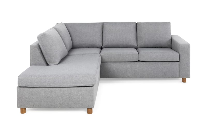 Crazy 3-sits Vänstervänd L-formad Schäslongsoffa i Tyg - Grå - Möbler - Soffa - Divansoffor & schäslongsoffa