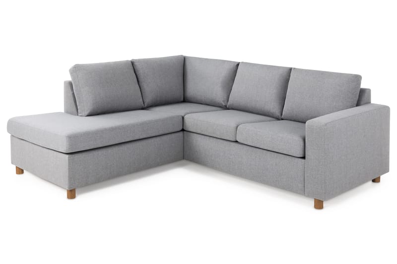 Crazy 3-sits Vänstervänd L-formad Schäslongsoffa i Tyg - Grå - Möbler - Soffa - Divansoffor & schäslongsoffa - 2 sits soffa med divan