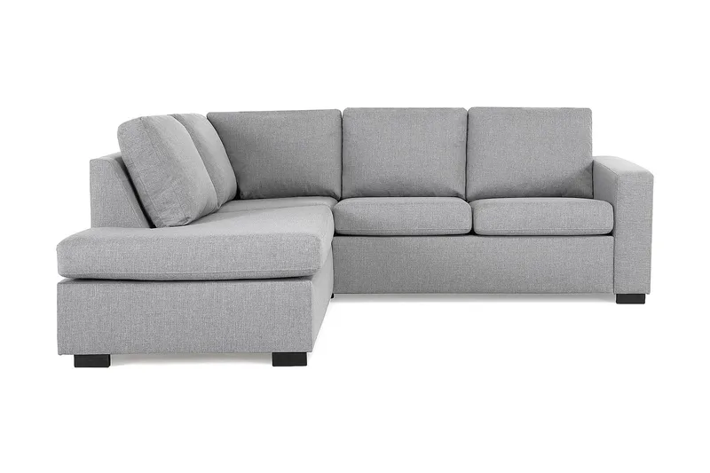 Crazy 3-sits Vänstervänd L-formad Schäslongsoffa i Tyg - Grå - Möbler - Soffa - Divansoffor & schäslongsoffa - 2 sits soffa med divan