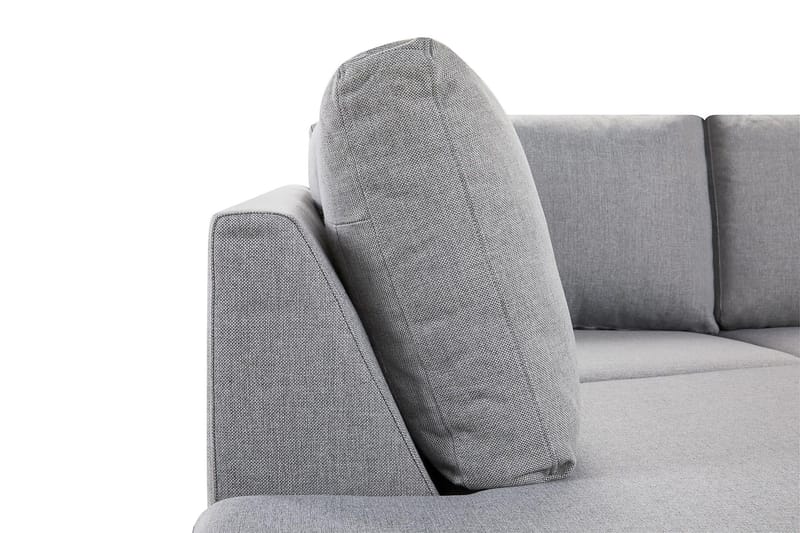 Crazy 3-sits Vänstervänd L-formad Schäslongsoffa i Tyg - Grå - Möbler - Soffa - Divansoffor & schäslongsoffa - 2 sits soffa med divan