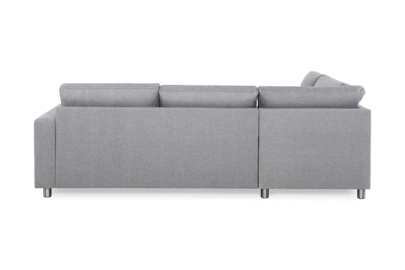 Crazy 3-sits Vänstervänd L-formad Schäslongsoffa i Tyg - Grå - Möbler - Soffa - Divansoffor & schäslongsoffa - 3 sits soffa med divan