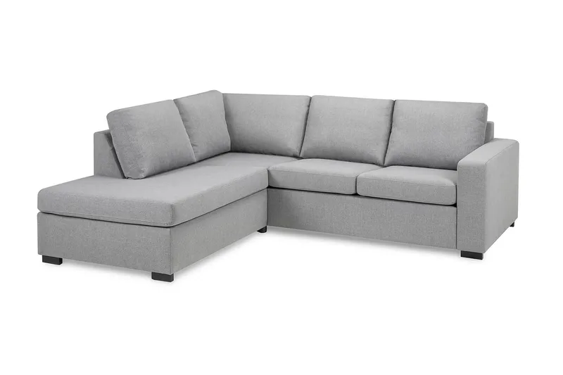 Crazy 3-sits Vänstervänd L-formad Schäslongsoffa i Tyg - Grå - Möbler - Soffa - Divansoffor & schäslongsoffa - 2 sits soffa med divan