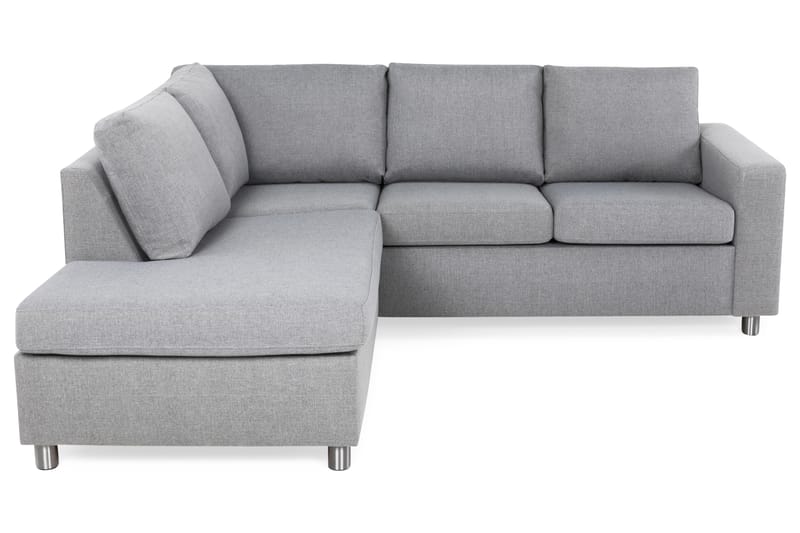 Crazy 3-sits Vänstervänd L-formad Schäslongsoffa i Tyg - Grå - Möbler - Soffa - Divansoffor & schäslongsoffa