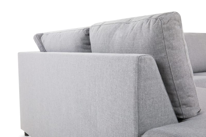 Crazy 3-sits Vänstervänd L-formad Schäslongsoffa i Tyg - Grå - Möbler - Soffa - Divansoffor & schäslongsoffa - 2 sits soffa med divan