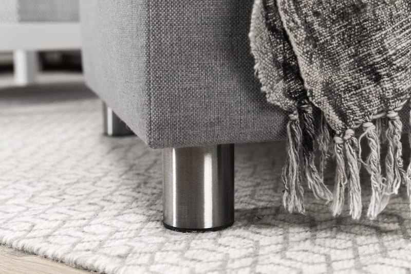 Crazy 3-sits Vänstervänd L-formad Schäslongsoffa i Tyg - Grå - Möbler - Soffa - Divansoffor & schäslongsoffa - 3 sits soffa med divan