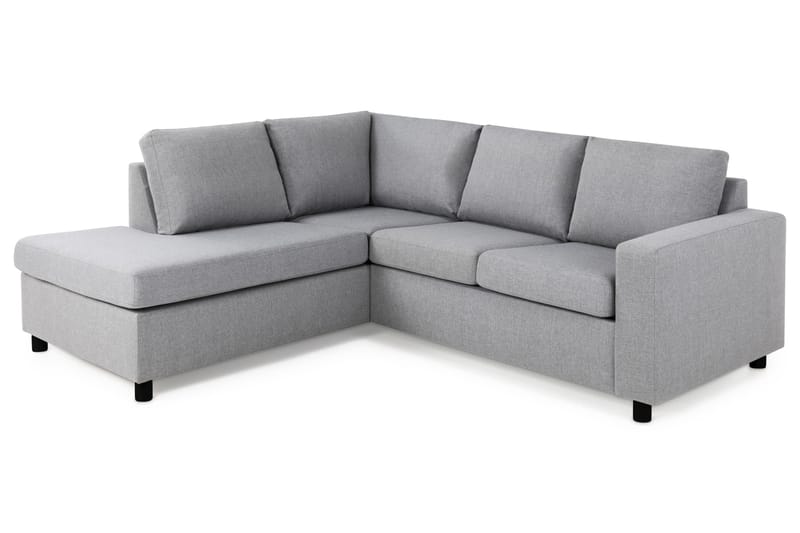 Crazy 3-sits Vänstervänd L-formad Schäslongsoffa i Tyg - Grå - Möbler - Soffa - Divansoffor & schäslongsoffa