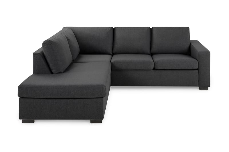 Crazy 3-sits Vänstervänd L-formad Schäslongsoffa i Tyg - Mörkgrå - Möbler - Soffa - Divansoffor & schäslongsoffa