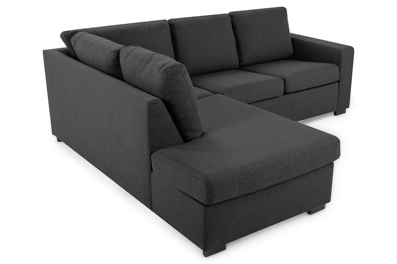 Crazy 3-sits Vänstervänd L-formad Schäslongsoffa i Tyg - Mörkgrå - Möbler - Soffa - Divansoffor & schäslongsoffa
