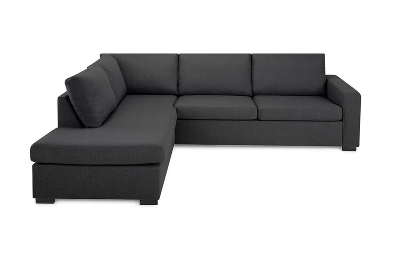 Crazy 3-sits Vänstervänd L-formad Schäslongsoffa i Tyg - Mörkgrå - Möbler - Soffa - Divansoffor & schäslongsoffa