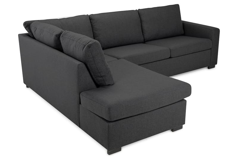 Crazy 3-sits Vänstervänd L-formad Schäslongsoffa i Tyg - Mörkgrå - Möbler - Soffa - Divansoffor & schäslongsoffa