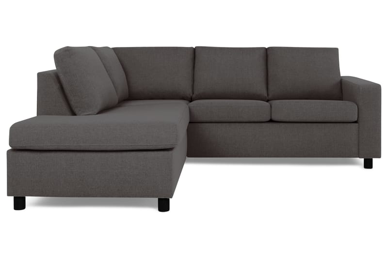Crazy 3-sits Vänstervänd L-formad Schäslongsoffa i Tyg - Mörkgrå - Möbler - Soffa - Divansoffor & schäslongsoffa