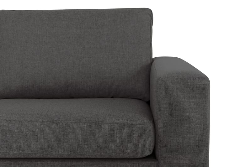 Crazy 3-sits Vänstervänd L-formad Schäslongsoffa i Tyg - Mörkgrå - Möbler - Soffa - Divansoffor & schäslongsoffa - 3 sits soffa med divan