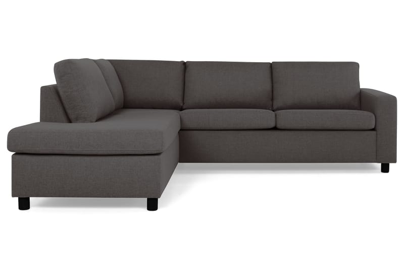 Crazy 3-sits Vänstervänd L-formad Schäslongsoffa i Tyg - Mörkgrå - Möbler - Soffa - Divansoffor & schäslongsoffa