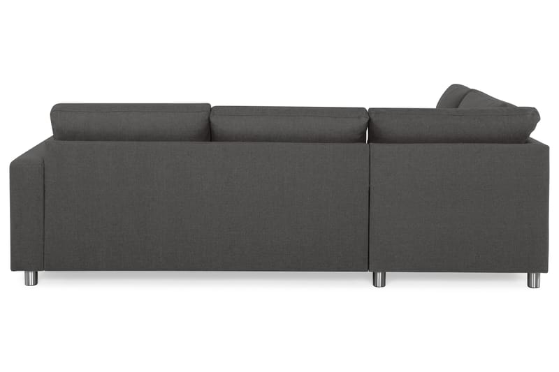 Crazy 3-sits Vänstervänd L-formad Schäslongsoffa i Tyg - Mörkgrå - Möbler - Soffa - Divansoffor & schäslongsoffa