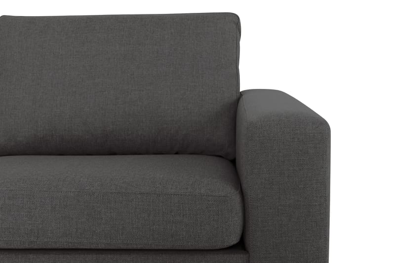 Crazy 3-sits Vänstervänd L-formad Schäslongsoffa i Tyg - Mörkgrå - Möbler - Soffa - Divansoffor & schäslongsoffa