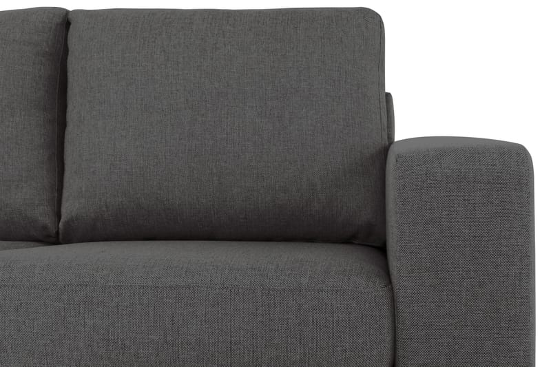 Crazy 3-sits Vänstervänd L-formad Schäslongsoffa i Tyg - Mörkgrå - Möbler - Soffa - Divansoffor & schäslongsoffa