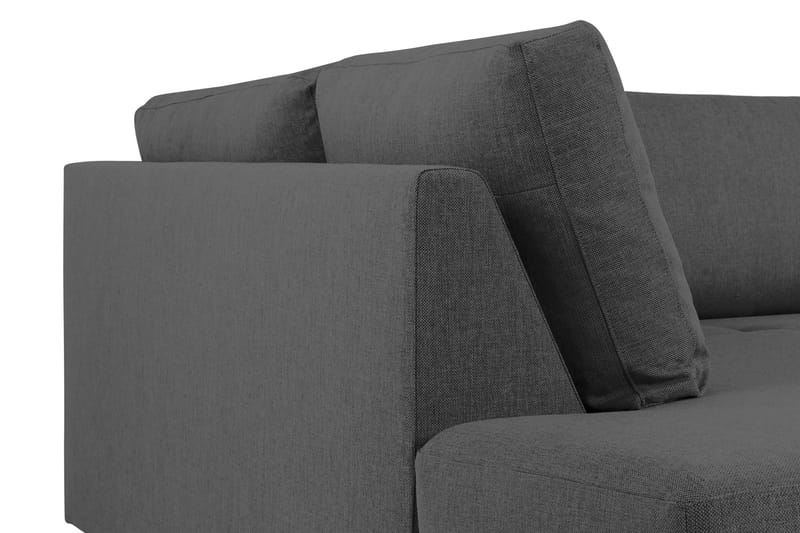 Crazy 3-sits Vänstervänd L-formad Schäslongsoffa i Tyg - Mörkgrå - Möbler - Soffa - Divansoffor & schäslongsoffa