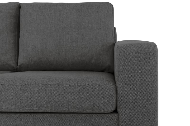 Crazy 3-sits Vänstervänd L-formad Schäslongsoffa i Tyg - Mörkgrå - Möbler - Soffa - Divansoffor & schäslongsoffa