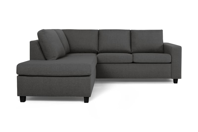 Crazy 3-sits Vänstervänd L-formad Schäslongsoffa i Tyg - Mörkgrå - Möbler - Soffa - Divansoffor & schäslongsoffa