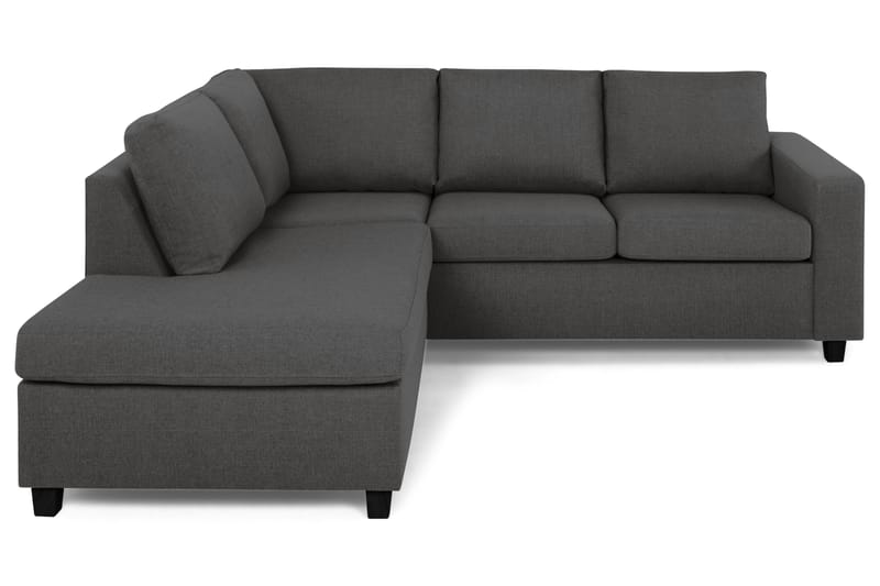Crazy 3-sits Vänstervänd L-formad Schäslongsoffa i Tyg - Mörkgrå - Möbler - Soffa - Divansoffor & schäslongsoffa