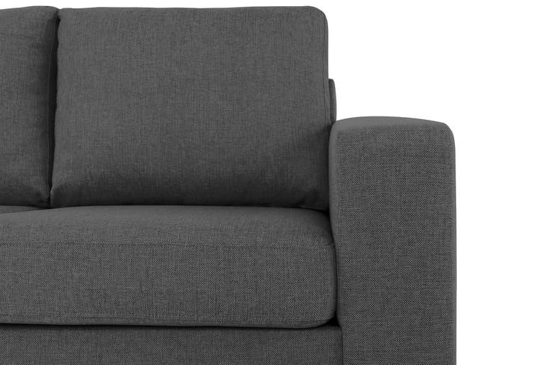 Crazy 3-sits Vänstervänd L-formad Schäslongsoffa i Tyg - Mörkgrå - Möbler - Soffa - Divansoffor & schäslongsoffa