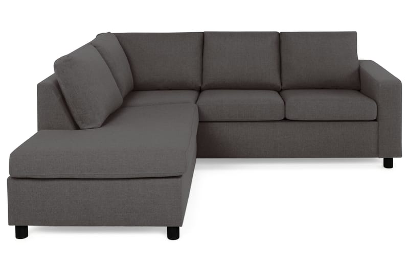 Crazy 3-sits Vänstervänd L-formad Schäslongsoffa i Tyg - Mörkgrå - Möbler - Soffa - Divansoffor & schäslongsoffa