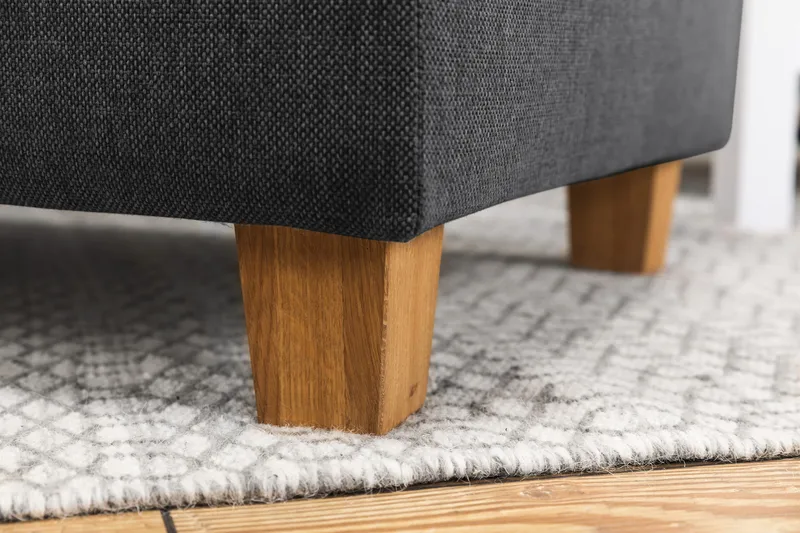 Crazy 3-sits Vänstervänd L-formad Schäslongsoffa i Tyg - Mörkgrå - Möbler - Soffa - Divansoffor & schäslongsoffa - 2 sits soffa med divan