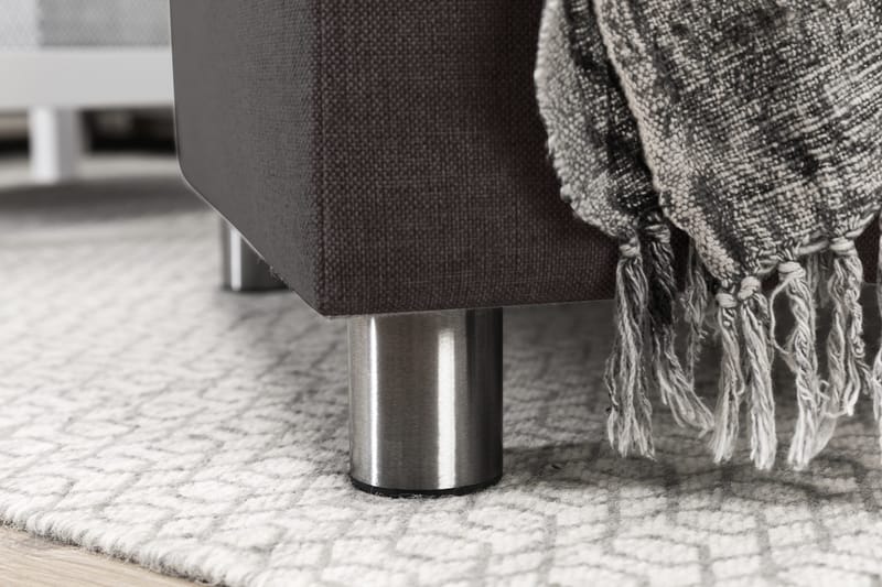 Crazy 3-sits Vänstervänd L-formad Schäslongsoffa i Tyg - Mörkgrå - Möbler - Soffa - Divansoffor & schäslongsoffa - 2 sits soffa med divan