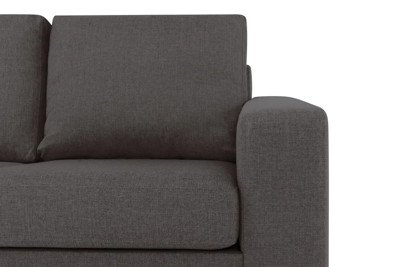 Crazy 3-sits Vänstervänd L-formad Schäslongsoffa i Tyg - Mörkgrå - Möbler - Soffa - Divansoffor & schäslongsoffa - 2 sits soffa med divan