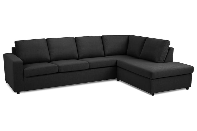 Crazy 4-sits Högervänd L-formad Schäslongsoffa i Tyg - Antracit - Möbler - Soffa - Divansoffor & schäslongsoffa
