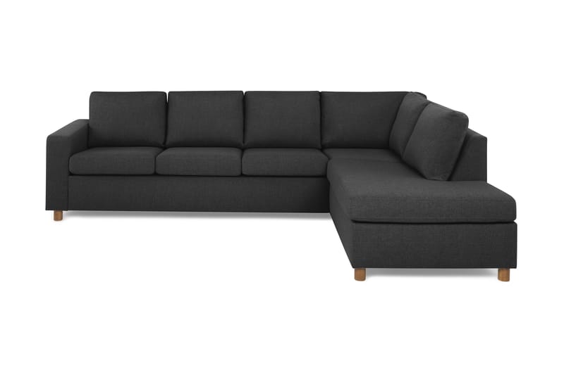 Crazy 4-sits Högervänd L-formad Schäslongsoffa i Tyg - Antracit - Möbler - Soffa - Divansoffor & schäslongsoffa