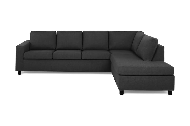 Crazy 4-sits Högervänd L-formad Schäslongsoffa i Tyg - Antracit - Möbler - Soffa - Divansoffor & schäslongsoffa