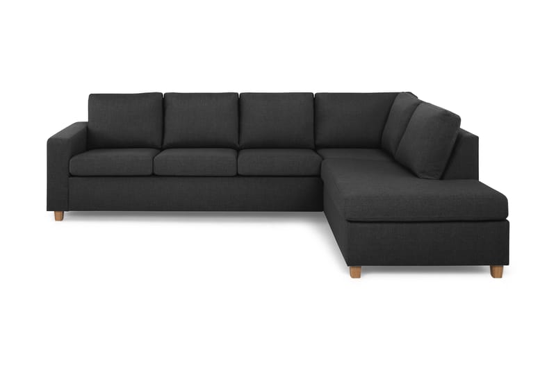 Crazy 4-sits Högervänd L-formad Schäslongsoffa i Tyg - Antracit - Möbler - Soffa - Divansoffor & schäslongsoffa