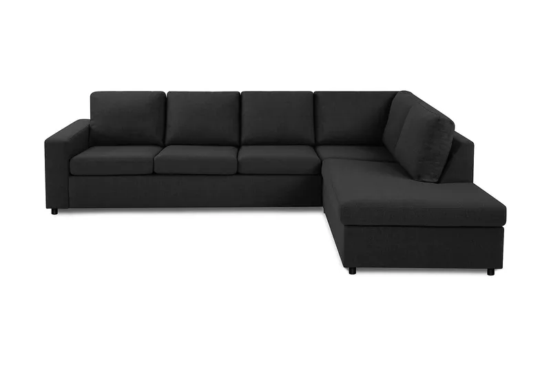 Crazy 4-sits Högervänd L-formad Schäslongsoffa i Tyg - Antracit - Möbler - Soffa - Divansoffor & schäslongsoffa - 3 sits soffa med divan