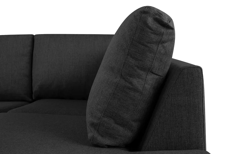 Crazy 4-sits Högervänd L-formad Schäslongsoffa i Tyg - Antracit - Möbler - Soffa - Divansoffor & schäslongsoffa - 3 sits soffa med divan