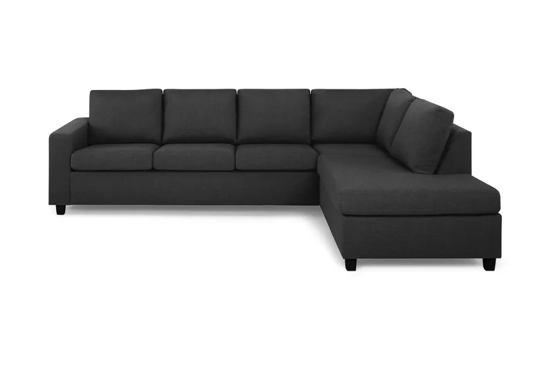 Crazy 4-sits Högervänd L-formad Schäslongsoffa i Tyg, Antracit