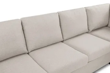 Crazy 4-sits Högervänd L-formad Schäslongsoffa i Tyg - Beige - Möbler - Soffa - Divansoffor & schäslongsoffa