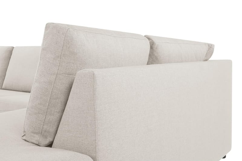Crazy 4-sits Högervänd L-formad Schäslongsoffa i Tyg - Beige - Möbler - Soffa - Divansoffor & schäslongsoffa