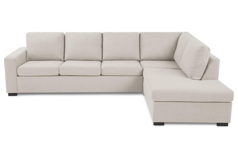 Crazy 4-sits Högervänd L-formad Schäslongsoffa i Tyg - Beige - Möbler - Soffa - Divansoffor & schäslongsoffa