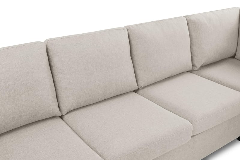 Crazy 4-sits Högervänd L-formad Schäslongsoffa i Tyg - Beige - Möbler - Soffa - Divansoffor & schäslongsoffa