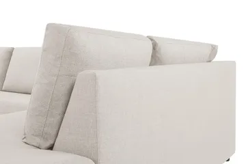 Crazy 4-sits Högervänd L-formad Schäslongsoffa i Tyg - Beige - Möbler - Soffa - Divansoffor & schäslongsoffa