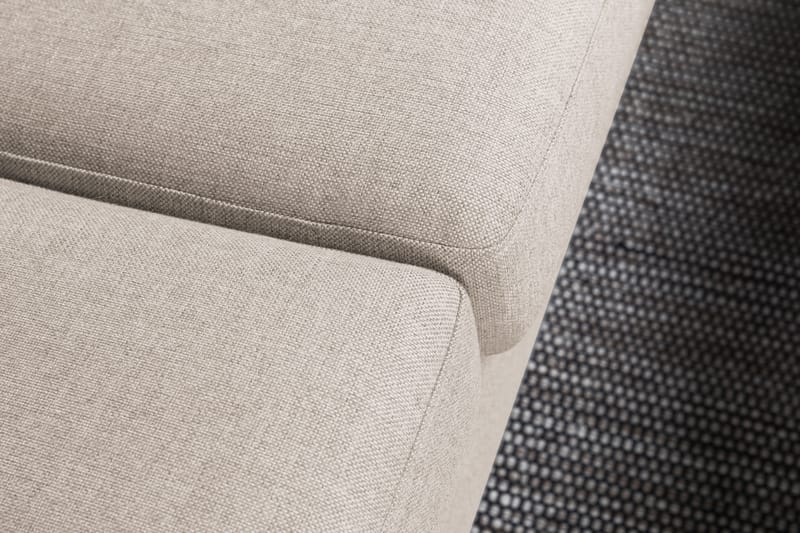 Crazy 4-sits Högervänd L-formad Schäslongsoffa i Tyg - Beige - Möbler - Soffa - Divansoffor & schäslongsoffa