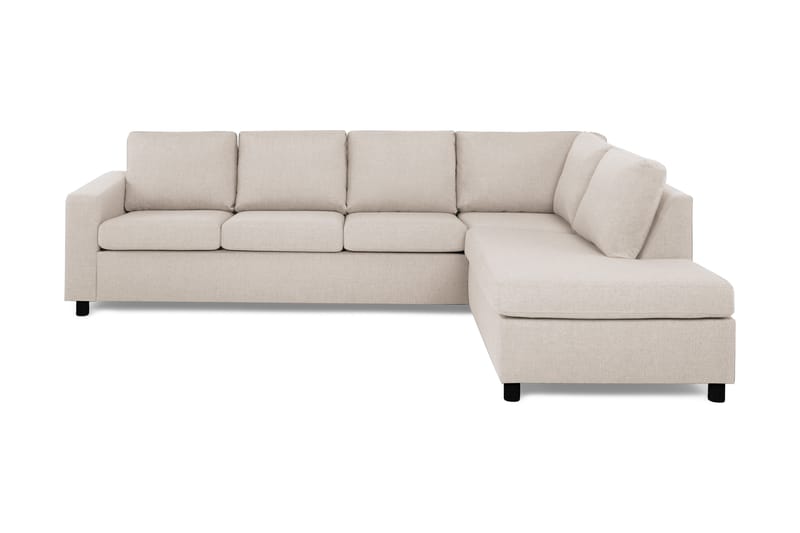 Crazy 4-sits Högervänd L-formad Schäslongsoffa i Tyg - Beige - Möbler - Soffa - Divansoffor & schäslongsoffa