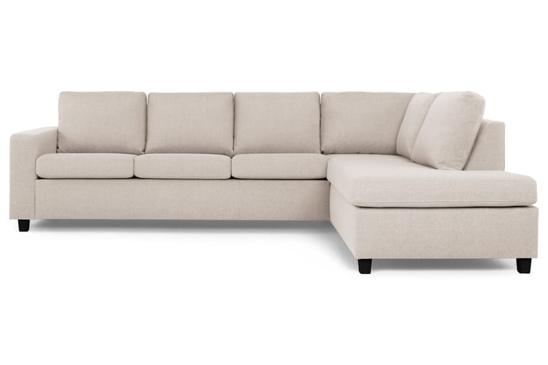 Crazy 4-sits Högervänd L-formad Schäslongsoffa i Tyg - Beige - Möbler - Soffa - Divansoffor & schäslongsoffa