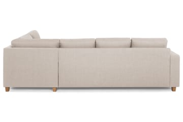 Crazy 4-sits Högervänd L-formad Schäslongsoffa i Tyg - Beige - Möbler - Soffa - Divansoffor & schäslongsoffa