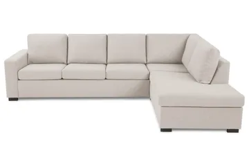 Crazy 4-sits Högervänd L-formad Schäslongsoffa i Tyg - Beige - Möbler - Soffa - Divansoffor & schäslongsoffa