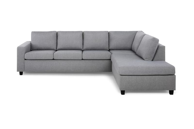 Crazy 4-sits Högervänd L-formad Schäslongsoffa i Tyg - Grå - Möbler - Soffa - Divansoffor & schäslongsoffa