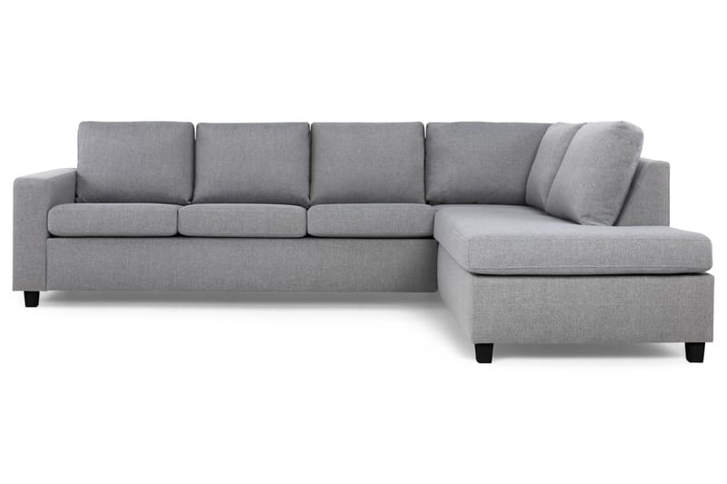 Crazy 4-sits Högervänd L-formad Schäslongsoffa i Tyg - Grå - Möbler - Soffa - Divansoffor & schäslongsoffa