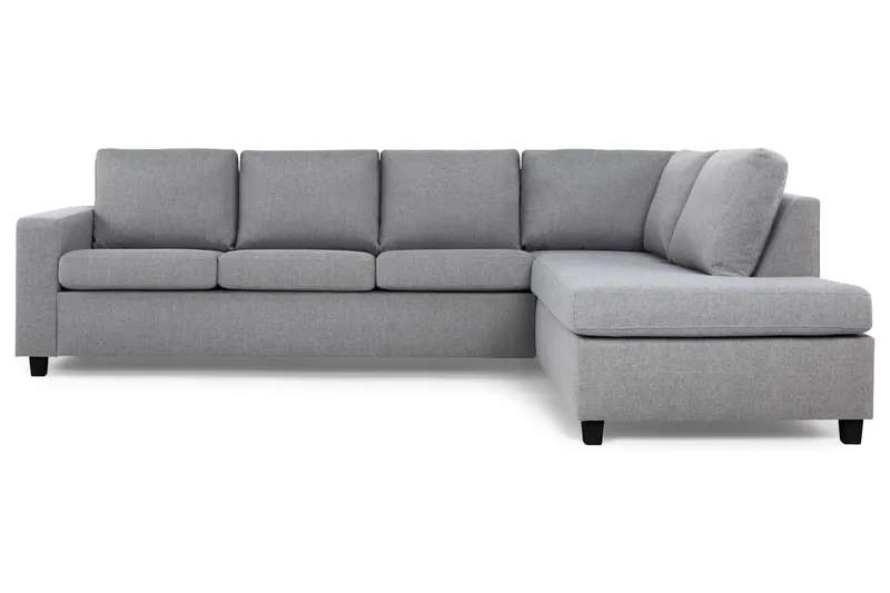 Crazy 4-sits Högervänd L-formad Schäslongsoffa i Tyg - Grå - Möbler - Soffa - Divansoffor & schäslongsoffa - 3 sits soffa med divan