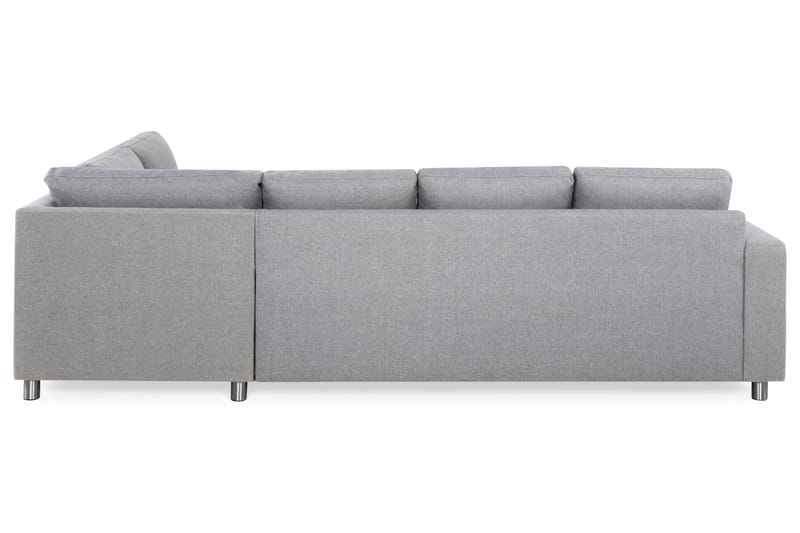Crazy 4-sits Högervänd L-formad Schäslongsoffa i Tyg - Grå - Möbler - Soffa - Divansoffor & schäslongsoffa